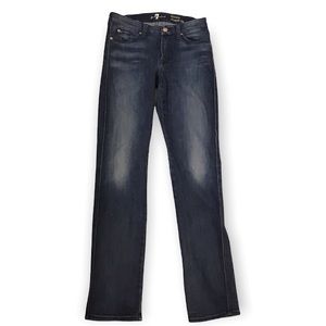 7 for all mankind kimmie straight leg denim jeans darker wash size 28